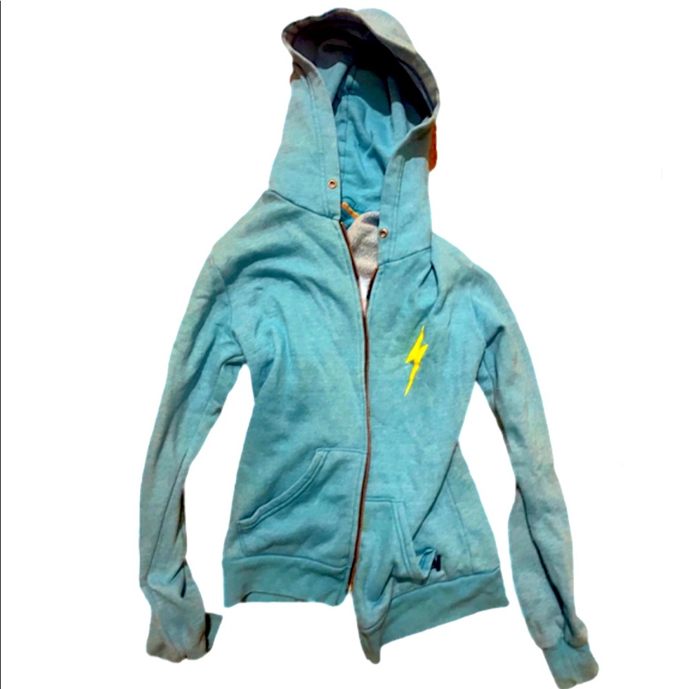 Aviator Nation bolt zip up hoodie extra small